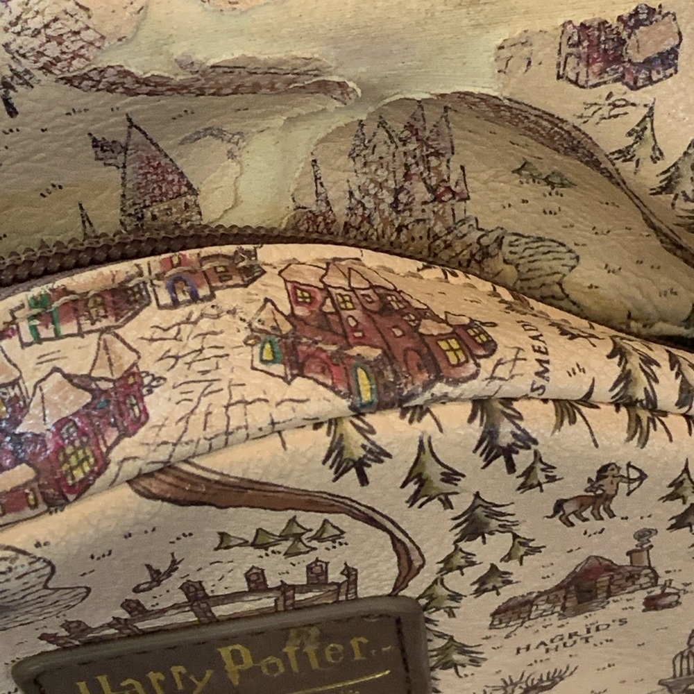 Loungefly Harry Potter School Grounds Map Pattern Mini Backpack Bag- Pre Owned - Picture 7 of 7